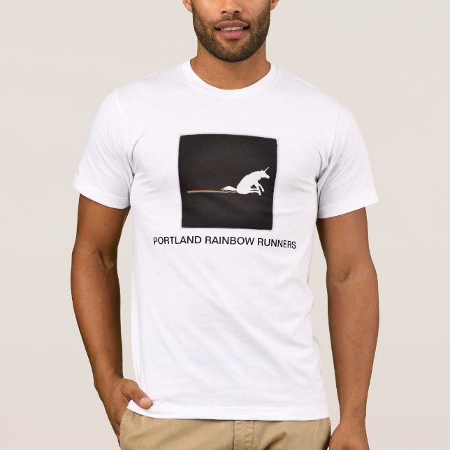 Portland-Regenbogen-Läufer T-Shirt (Vorderseite)