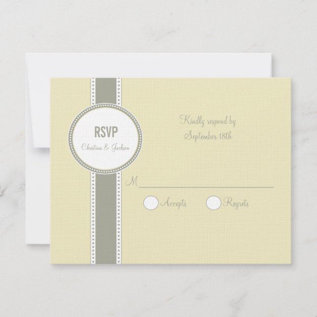 Portland Response Card: Vanilla RSVP Karte (Vorderseite)