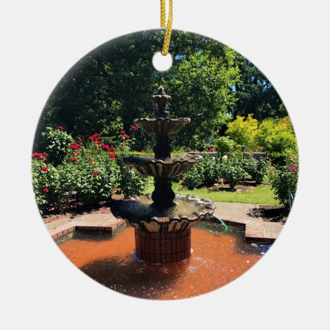 Portland Rose Garden, OR Keramik Ornament (Vorne)