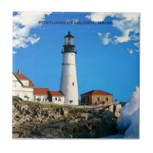 Portland-Scheinwerfer, Maine-Untersetzer Fliese