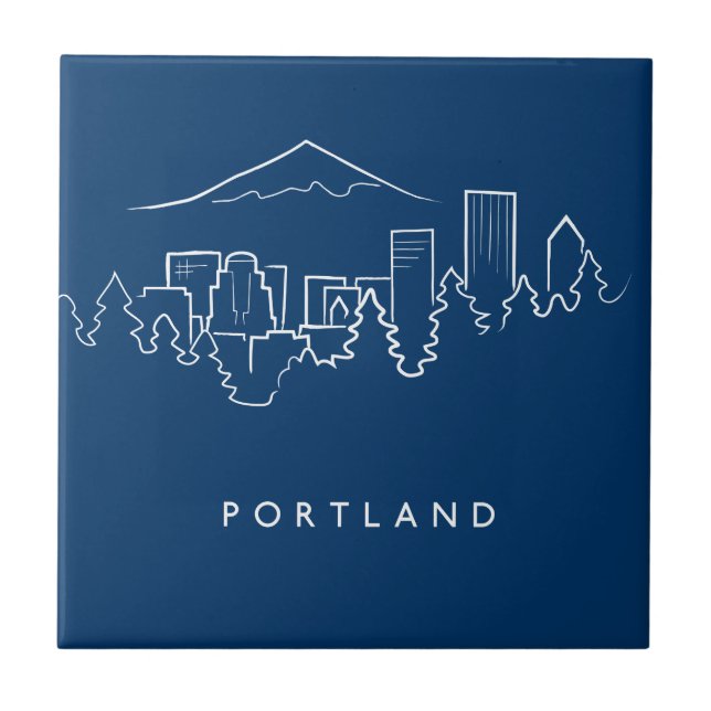 Portland-Skyline Fliese (Vorderseite)