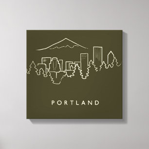 Portland Skyline Leinwanddruck