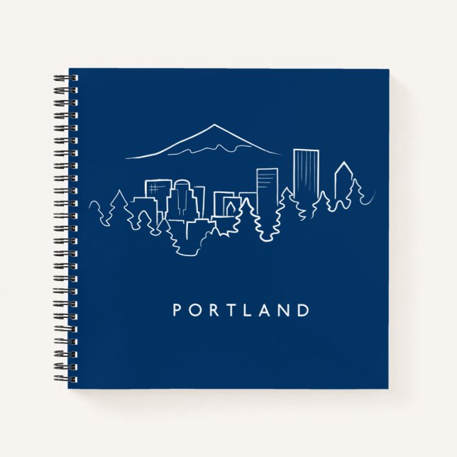 Portland Skyline Notizbuch (Vorderseite)