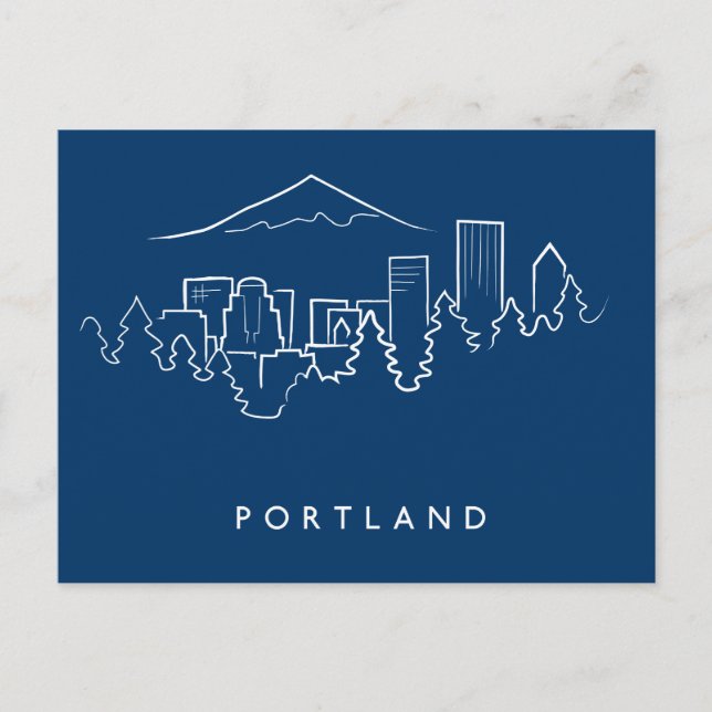Portland Skyline Postkarte (Vorderseite)