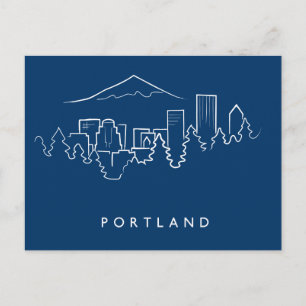 Portland Skyline Postkarte