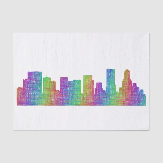 Portland-Skyline Seidenpapier (Vorderseite)