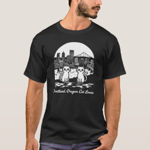 Portland Stadt Oregon Katzenliebhaber T-Shirt