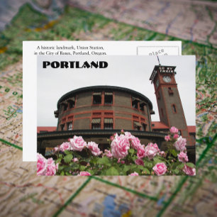 Portland Train Depot, Oregon Foto Postkarte