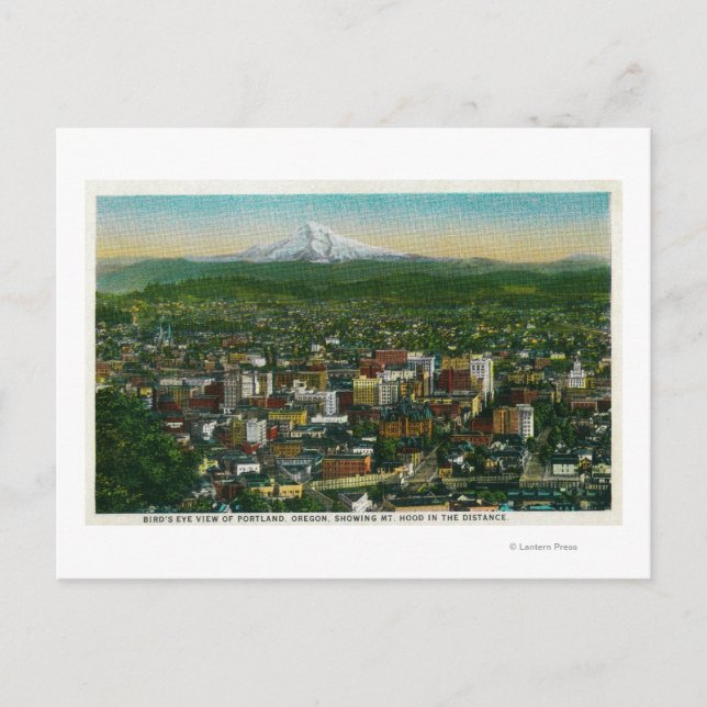 Portland und der Berg Hood in der Ferne Postkarte (Vorderseite)