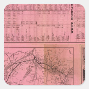 Portland und Ogdensburg Eisenbahn und Verbindungen Quadratischer Aufkleber