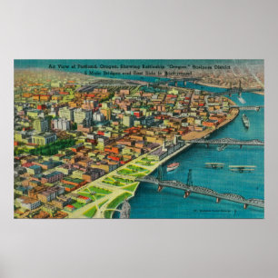 Portland von Air zeigt Brücken und Poster