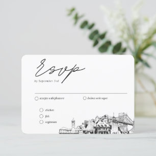 Portland Wedding Traditionelle UAWG Meal Optionen Begleitkarte