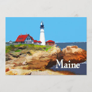 Portlandhauptleuchtturm Maine Einladung