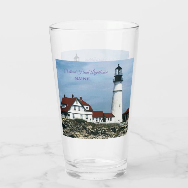 Portlandhauptleuchtturm, MAINE Glas (Rückseite)