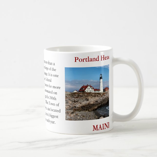 Portlandhauptleuchtturm, Maine-Tasse Kaffeetasse (Rechts)