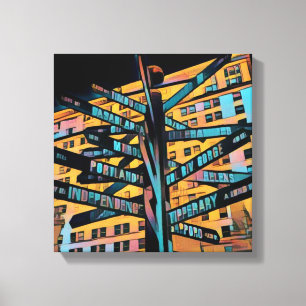 Portlandpionierquadrat Leinwanddruck