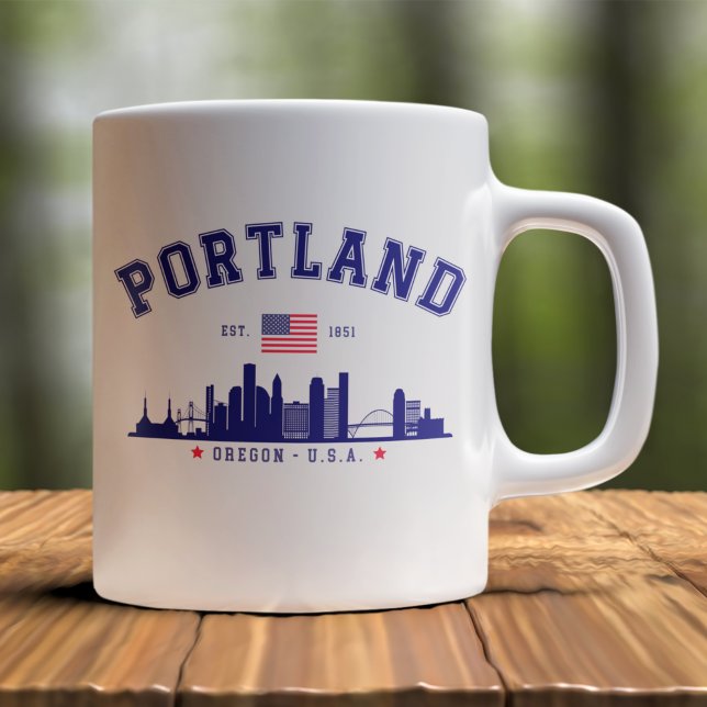 Portland's Urban Silhouette Kaffeetasse (Von Creator hochgeladen)
