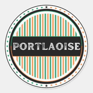 Portlaoise City Pride Emblem – Irische Identität Runder Aufkleber