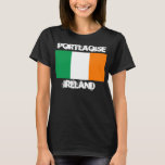 Portlaoise, Irland mit irischer Flagge T-Shirt<br><div class="desc">Portlaoise,  Irland mit irischer Flagge</div>