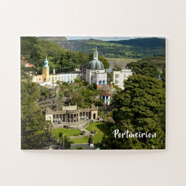 Portmeirion North Wales Touristendorf Szene Puzzle (Horizontal)