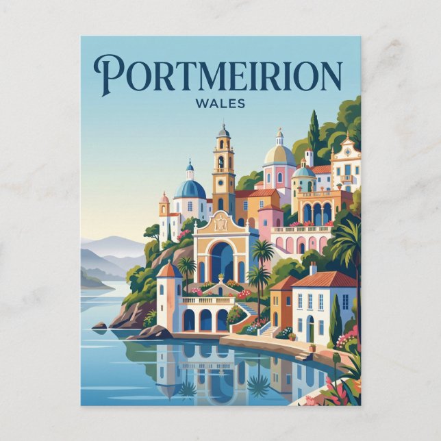 Portmeirion Wales Postkarte (Vorderseite)