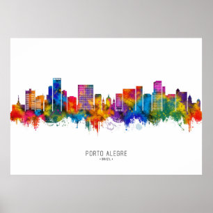 Porto Alegre Brazil Skyline Poster