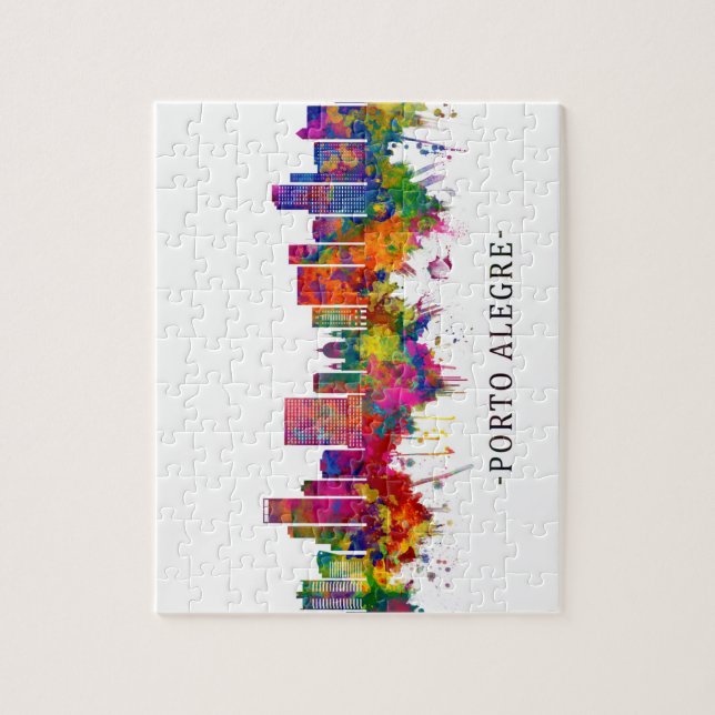 Porto Alegre Brazil Skyline Puzzle (Vertikal)