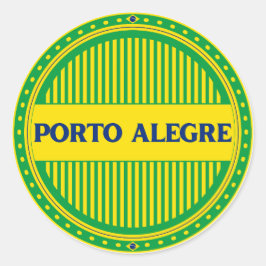 Porto Alegre City Pride – Brazilian Identity Runder Aufkleber
