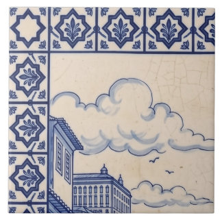 Porto Azulejo Muralfliese 1 von 6 oben links Fliese