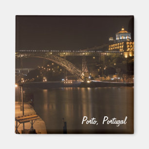 Porto bei Nacht Magnet