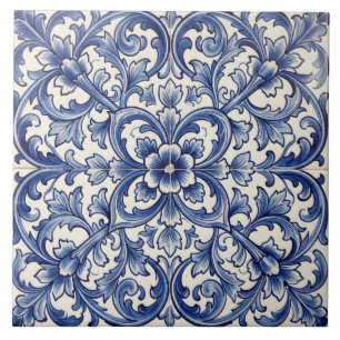 Porto Blue Blossom Fliese