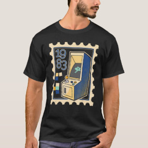 Porto-Briefmarke mit Computerspielautomat 1983 T-Shirt