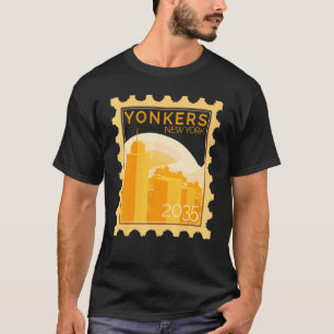 Porto-Briefmarke mit Sonnenuntergang in Jonkern T-Shirt