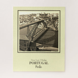 Porto-Brücke über den Douro-Fluss, Portugal, Sepia Puzzle