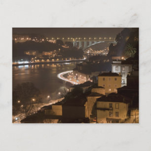 Porto City by Night Postkarte