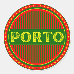 Porto City Pride Emblem – Portugiesische Identität Runder Aufkleber