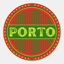 Porto City Pride Emblem – Portuguese Identity Runder Aufkleber