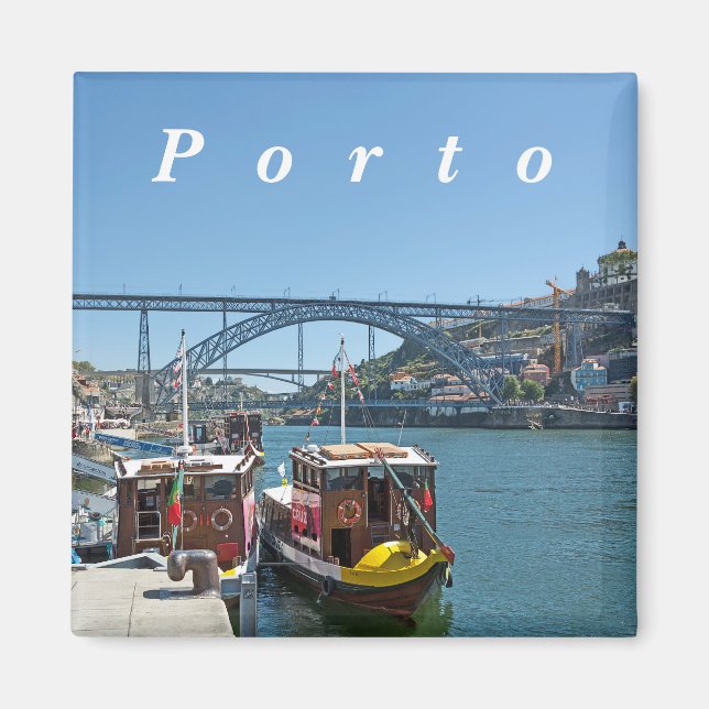 Porto. Douro River und Dom Luis I Bridge. Magnet (Vorne)