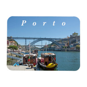 Porto. Douro River und Dom Luis I Bridge. Magnet