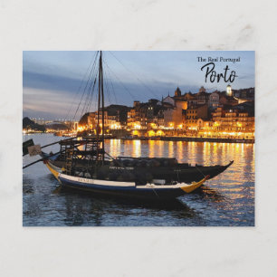 Porto nach Nacht Postkarte