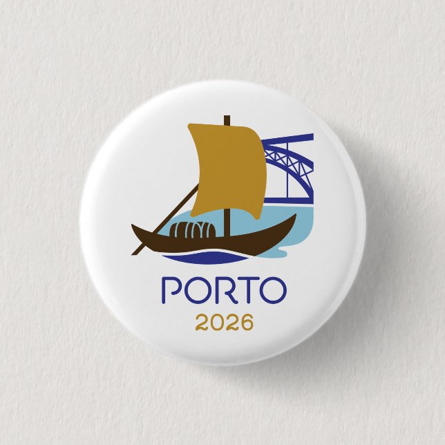 Porto Portugal 2026 International Convention Pin Button (Vorderseite)