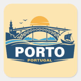 Porto Portugal Europe Quadratischer Aufkleber