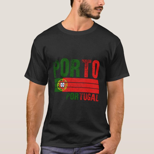 Porto Portugal Flag Portugiesische S T-Shirt (Vorderseite)