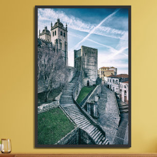 Porto, Portugal Kathedrale und Altstadt Poster