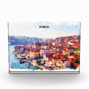 Porto Portugal Panoramaansicht Fotoblock
