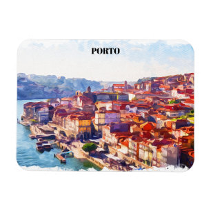Porto Portugal Panoramaansicht Magnet