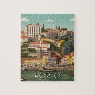 Porto Portugal Reise Abstract Vintage Puzzle