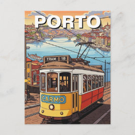 Porto Portugal Reisen Abstrakt Postkarte