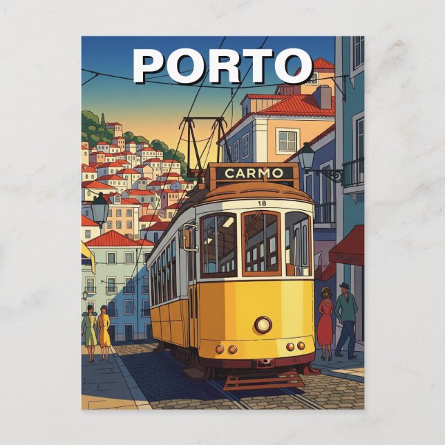 Porto Portugal Reisen Abstrakt Postkarte (Vorderseite)