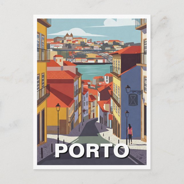 Porto Portugal Reisen Abstrakt Postkarte (Vorderseite)